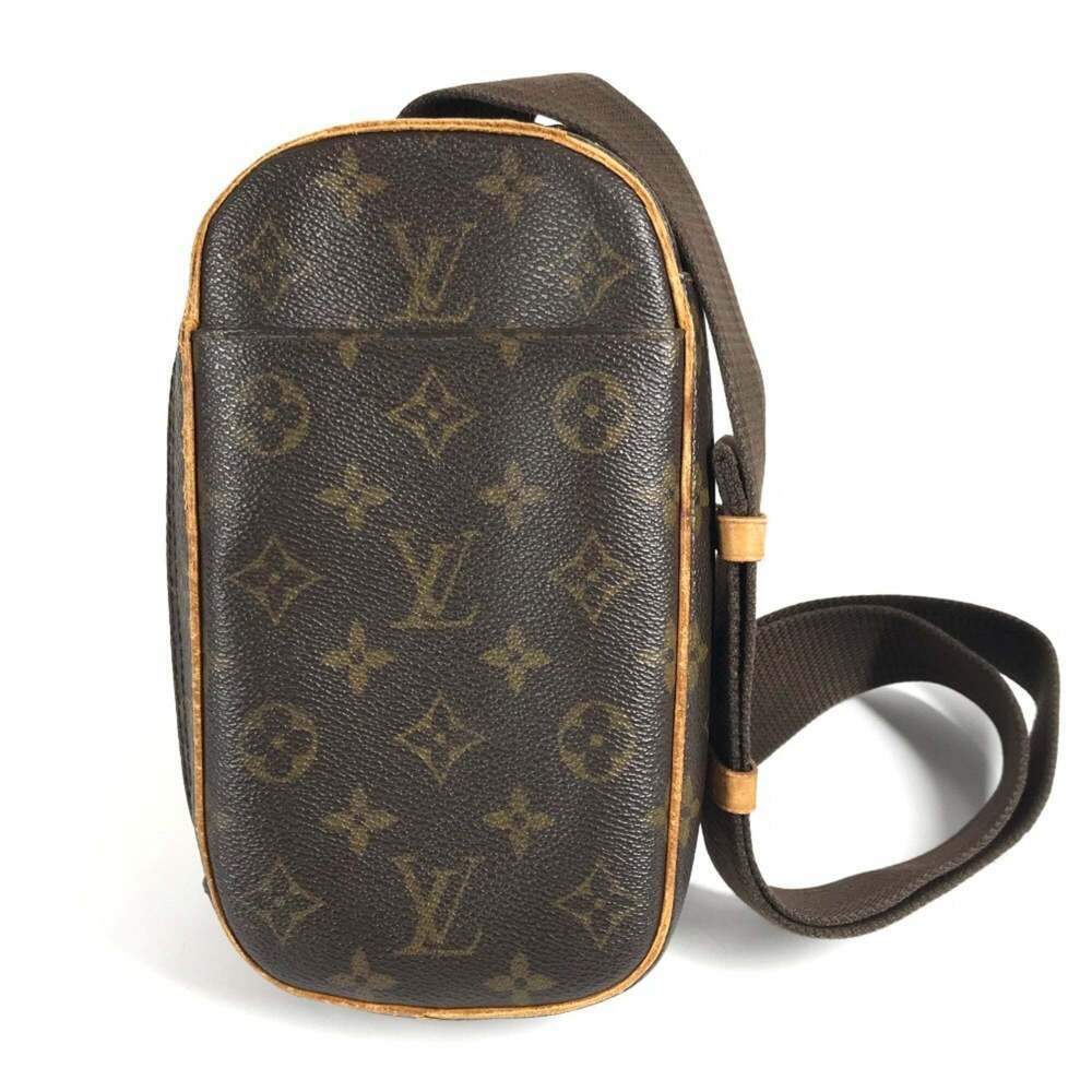 LOUIS VUITTON Brown Monogram Canvas Pochette Shoulder Bag